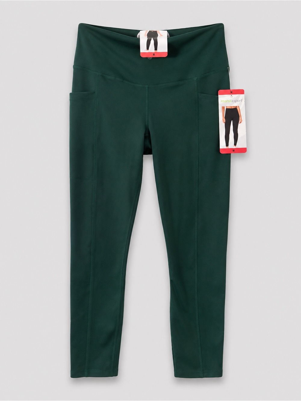 Marika Sport Women’s M Emerald Green High Rise Leggings Pockets NWT